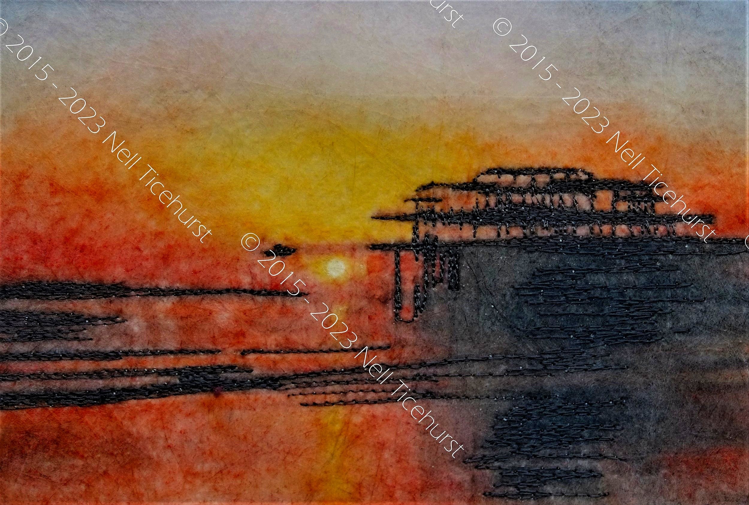The Old West Pier at Sunrise - Brighton
