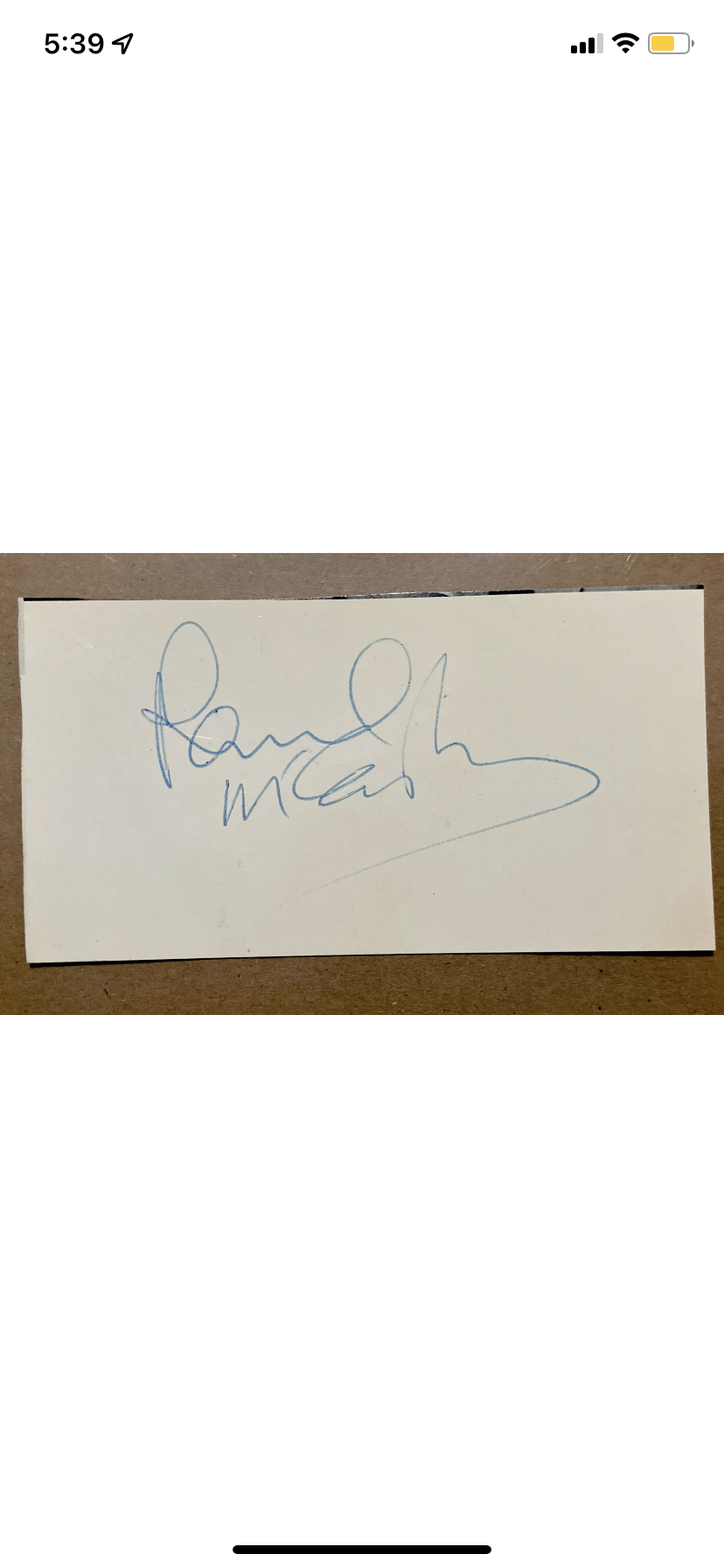 Paul McCartney Signed Cut EPPERSON Pre-Cert — pink freud collectibles