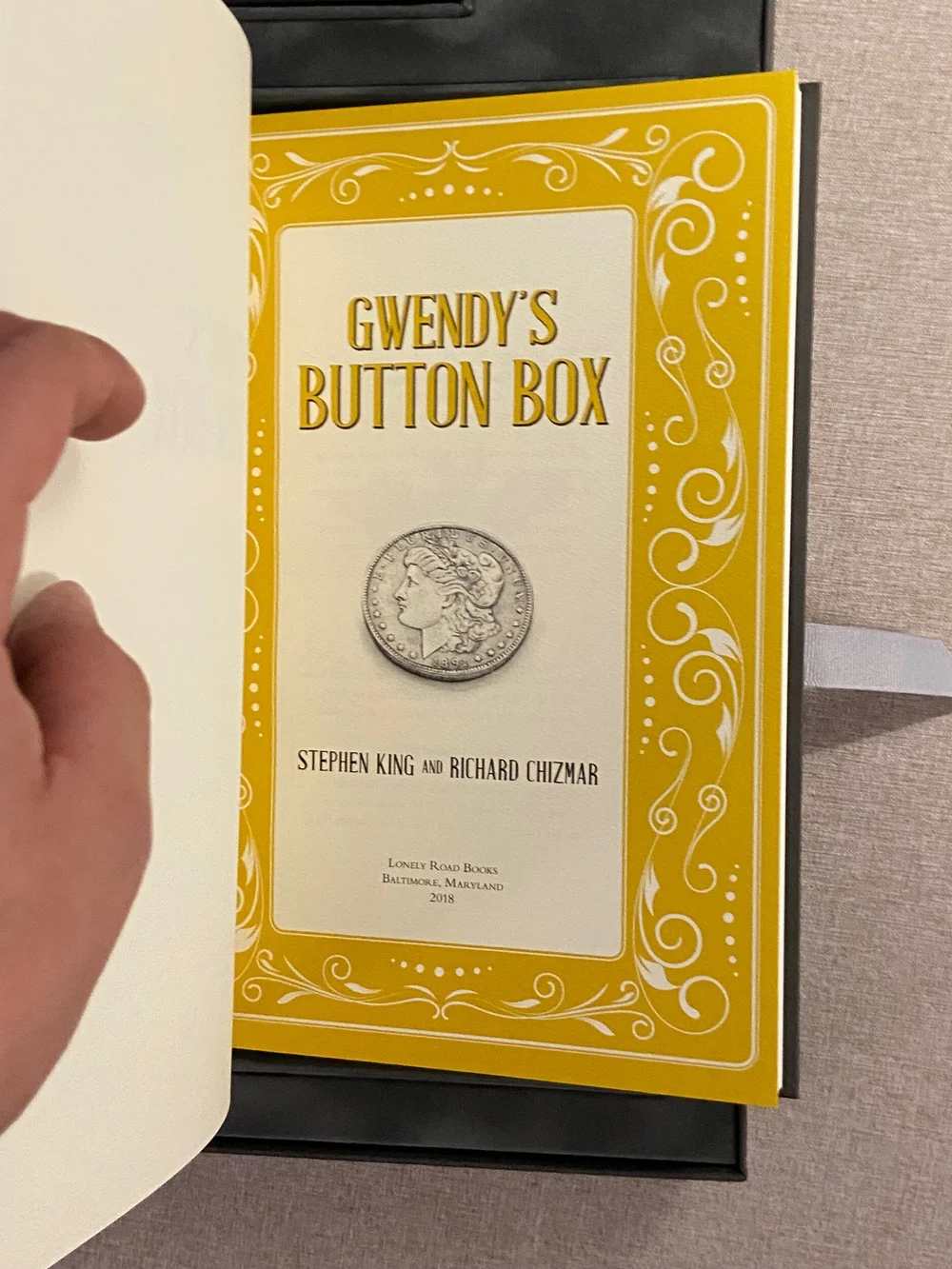 Stephen King, “Gwendy's Button Box,” DELUXE SIGNED #16/350 — pink