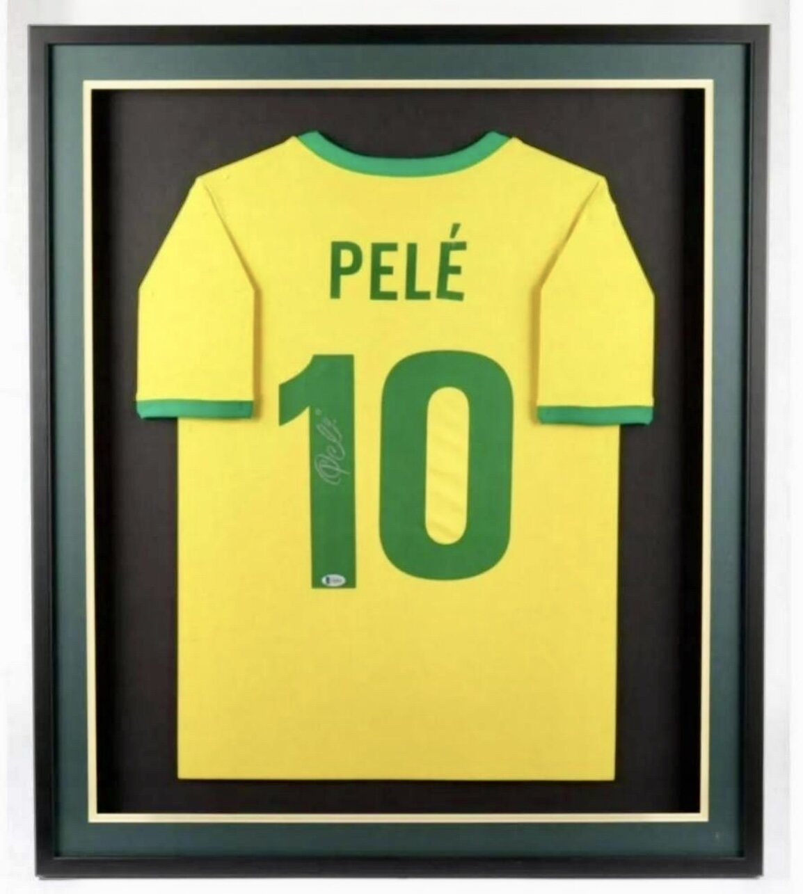 Pelé ペレ 直筆サイン ブラジル サインユニ 未開封 Beckett BAS PELÉ SIGNED AUTOGRAPHED Brazil World Cup Jersey Display - Beckett