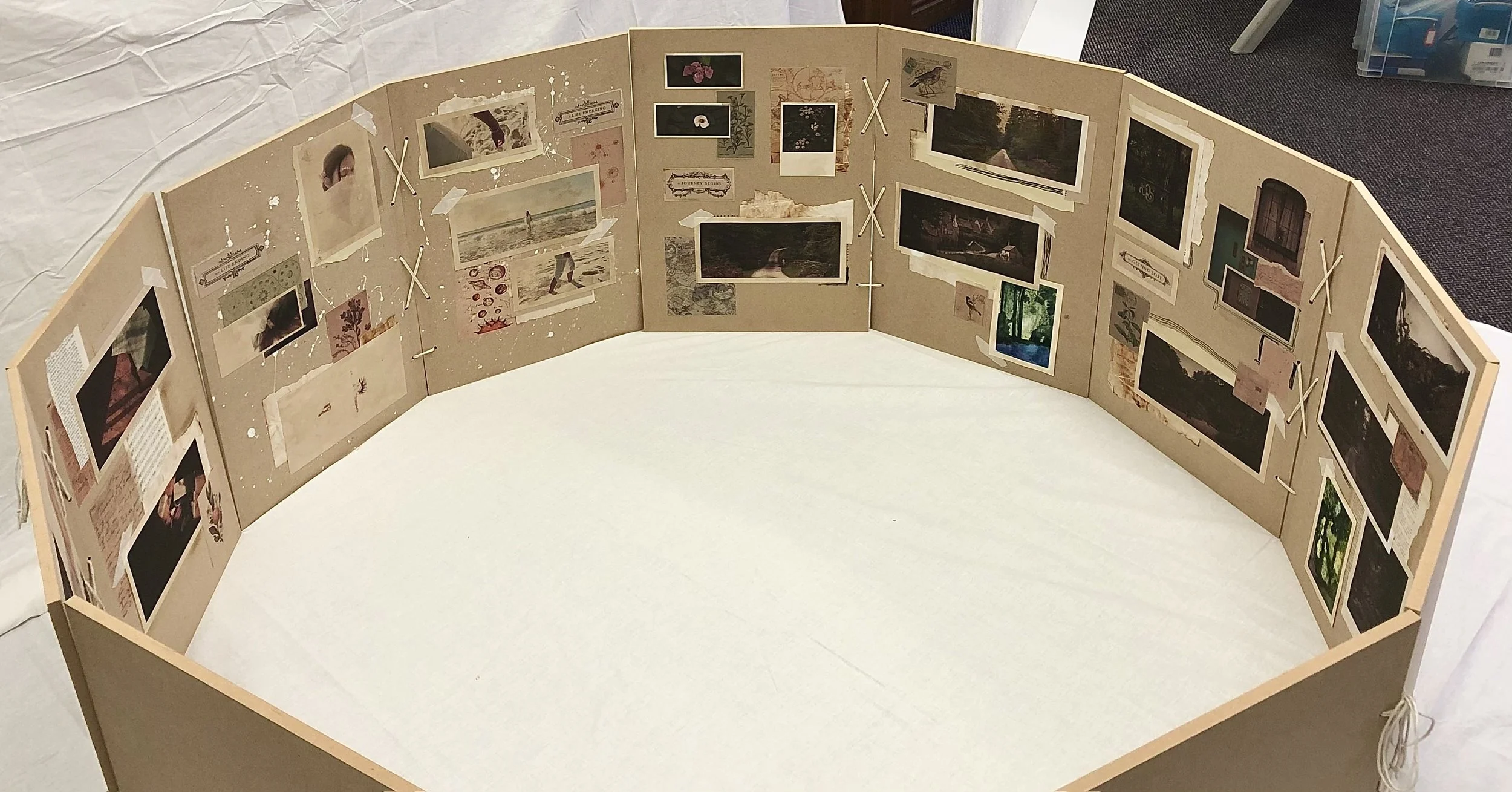 inspired by scrapbooks and diaries