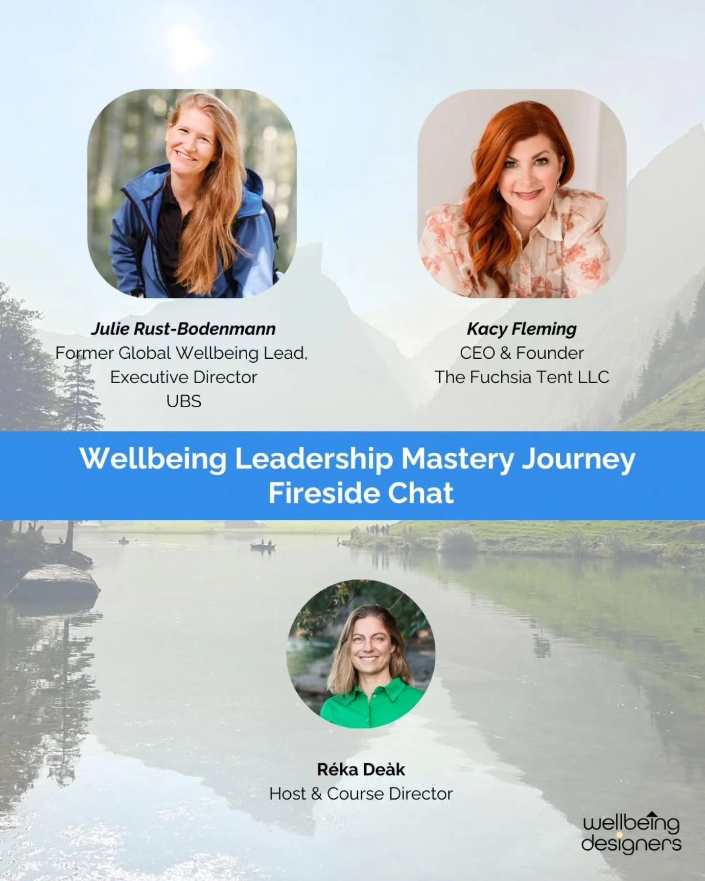 Extending our warmest thanks to Julie Rust-Bodenmann, former Global Wellbeing Lead at UBS, and Kacy Fleming @kca_fleming , CEO &amp; Founder at The Fuchsia Tent LLC, former Head of Wellbeing at Takeda, for joining us in last week's Fireside chat of t