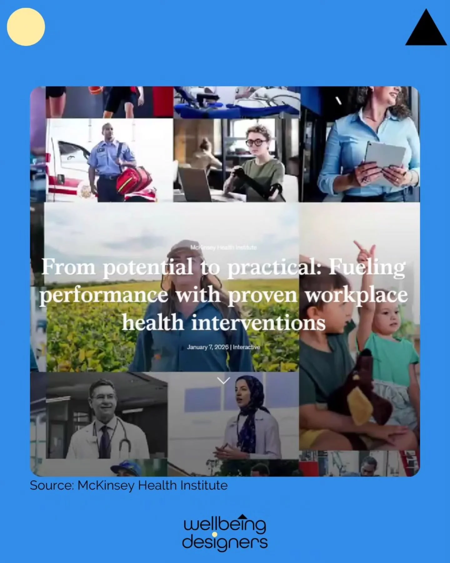 Employers agree: employee wellbeing matters.

So why is it still so hard to move from intent to impact?

McKinsey Health Institute analysed 115 workplace interventions. The finding that stuck with me:

The strongest interventions aren't stand-alone w