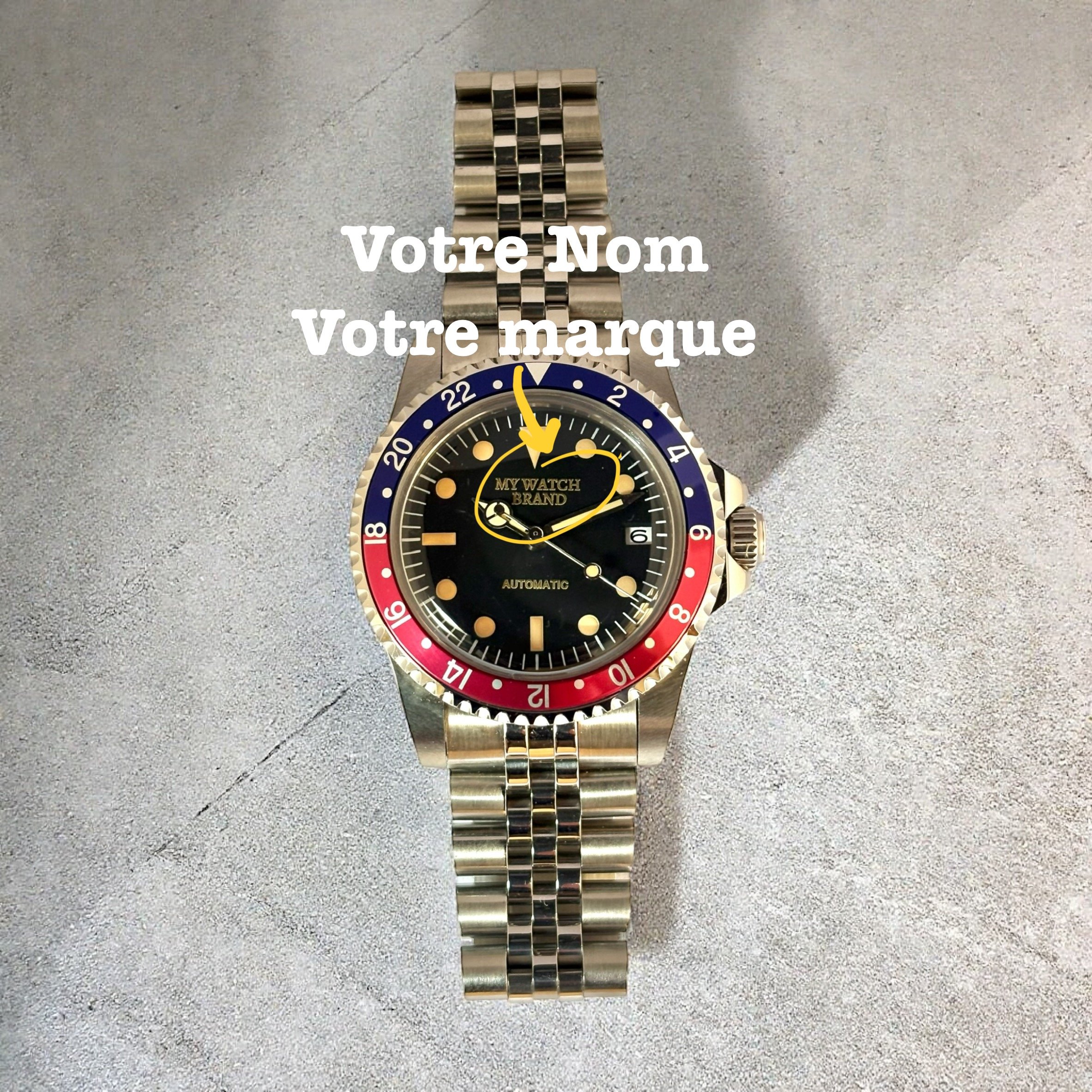 Seiko Mod Personnalisée - Vintage Hommage Pepsi- NH35 - QMODWATCH