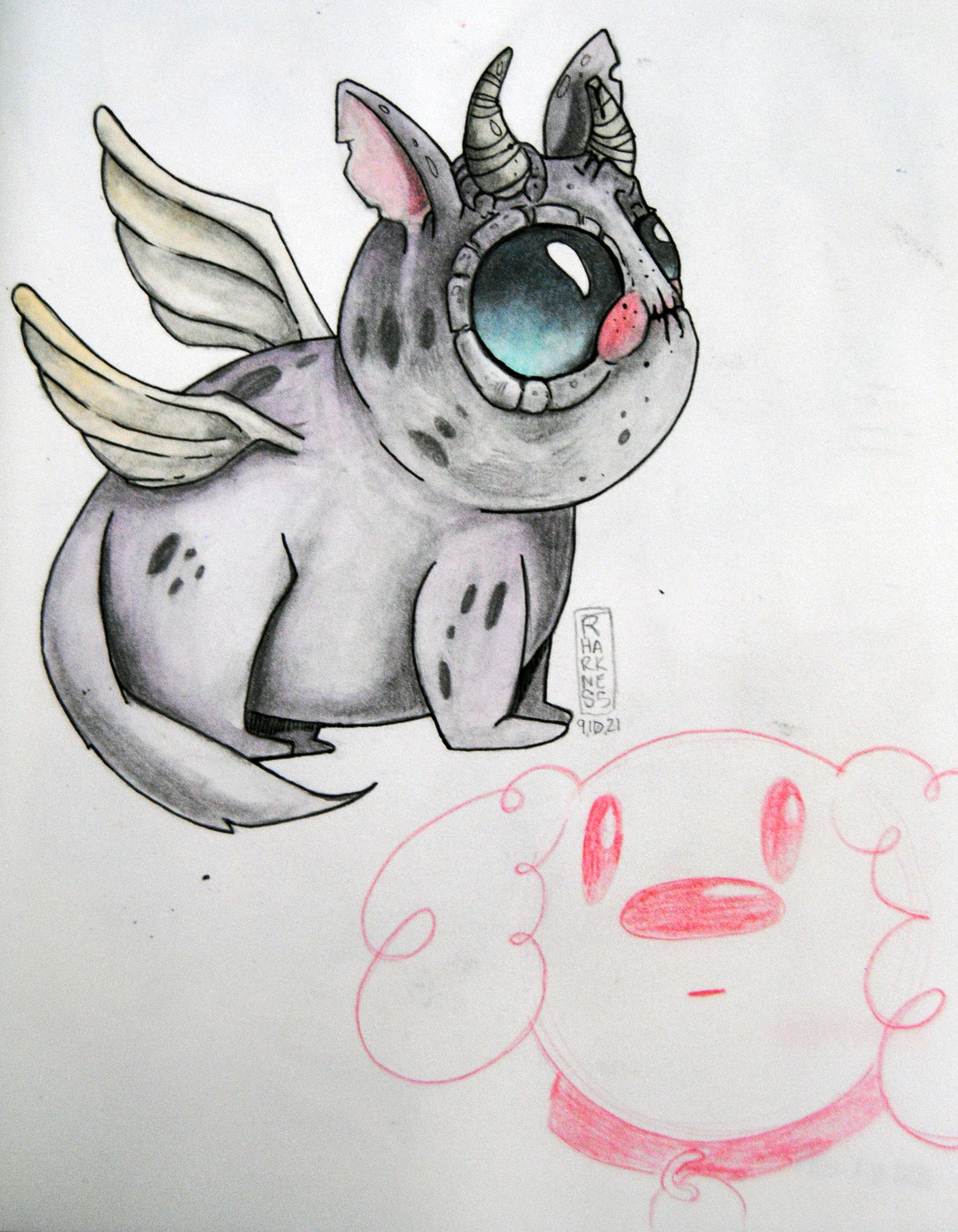 sketchbook page winged creature.png