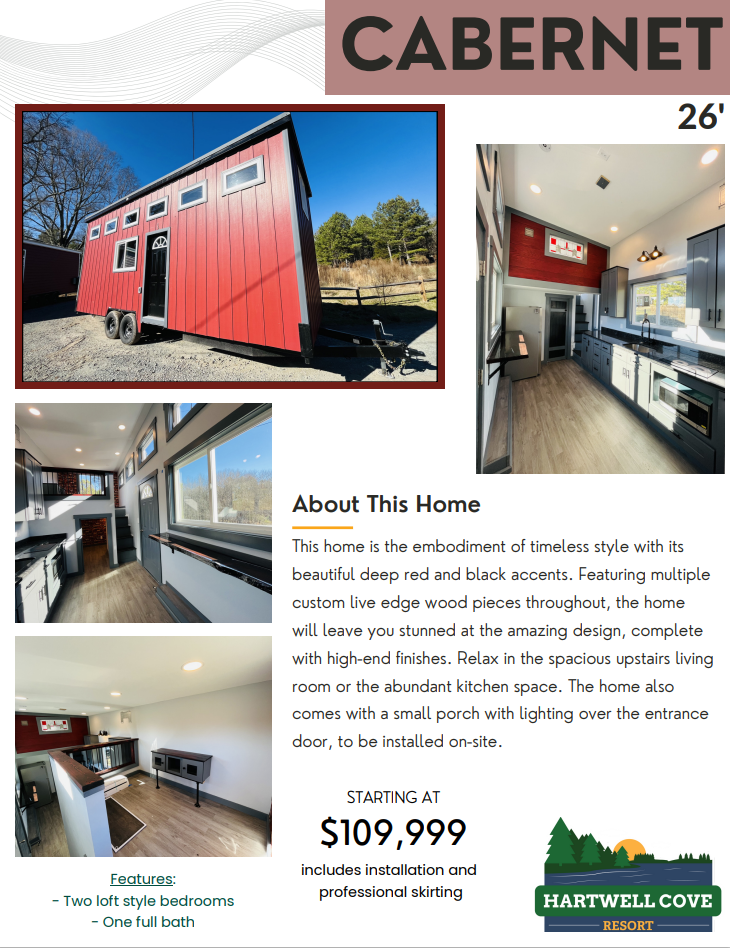 Tiny Homes For Sale — Hartwell Cove Resort | Lake Hartwell