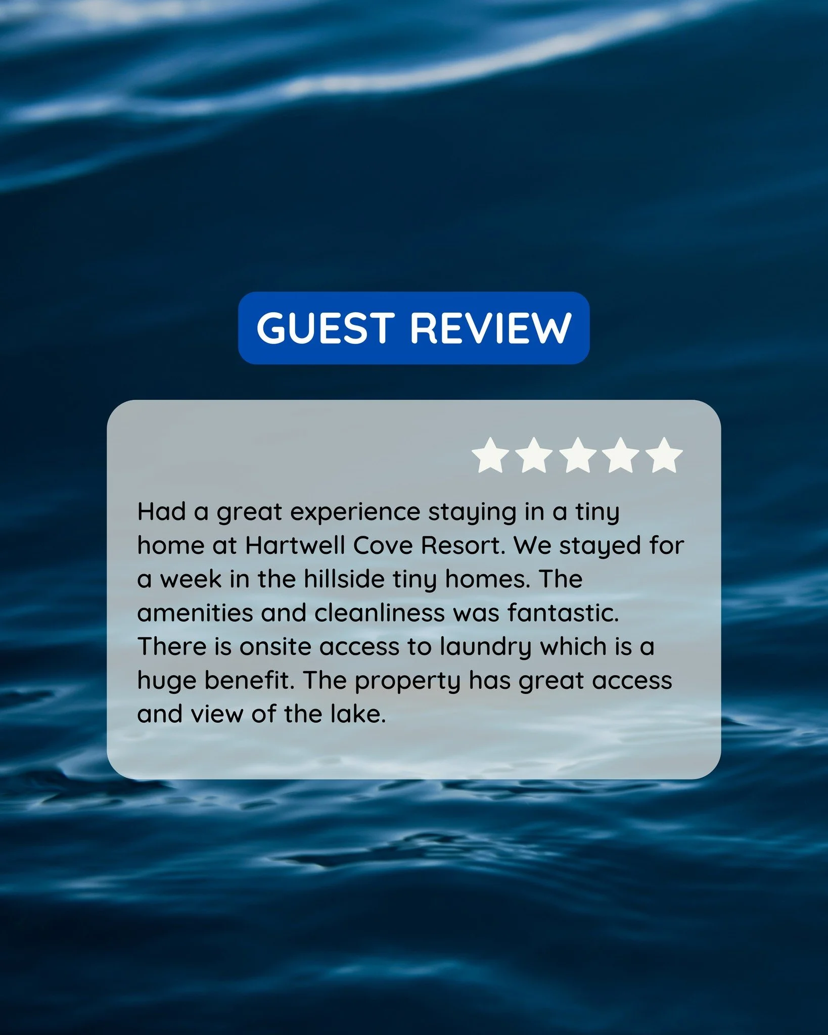 One of the best parts of Hartwell Cove...how much our guests love their stays! Check out another 5 ⭐ review from a recent guest! Come visit us today for your own amazing experience.

 #5stars #tinyhomelife #andersonsc #clemsonsc