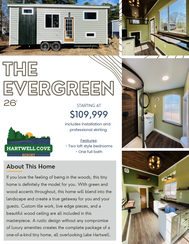 Tiny Homes For Sale — Hartwell Cove Resort | Lake Hartwell