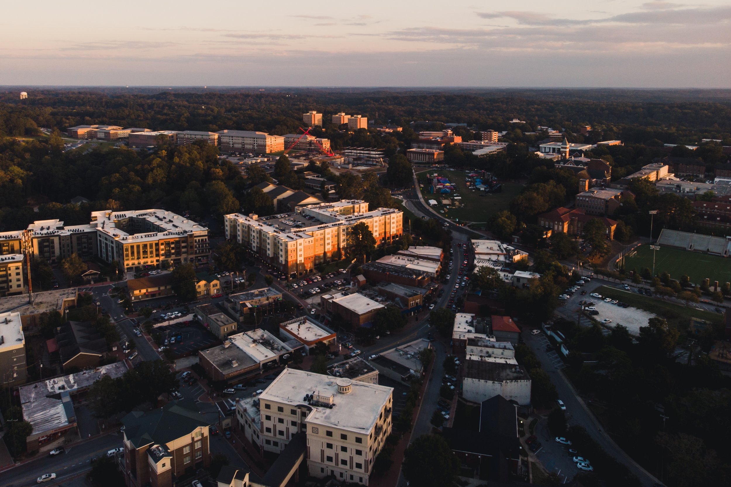 Downtown Clemson in South Carolina.