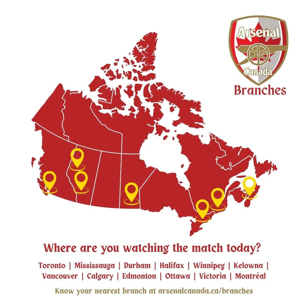Big game today, Canada! Where are you watching the game Gooners?

Check out where your ur nearest branch could be screening the game on our website.

#ARSCAN #Canada #Toronto #Vancouver #calgary #Halifax #Edmonton #Winnipeg #Mississauga #Durham #Mont