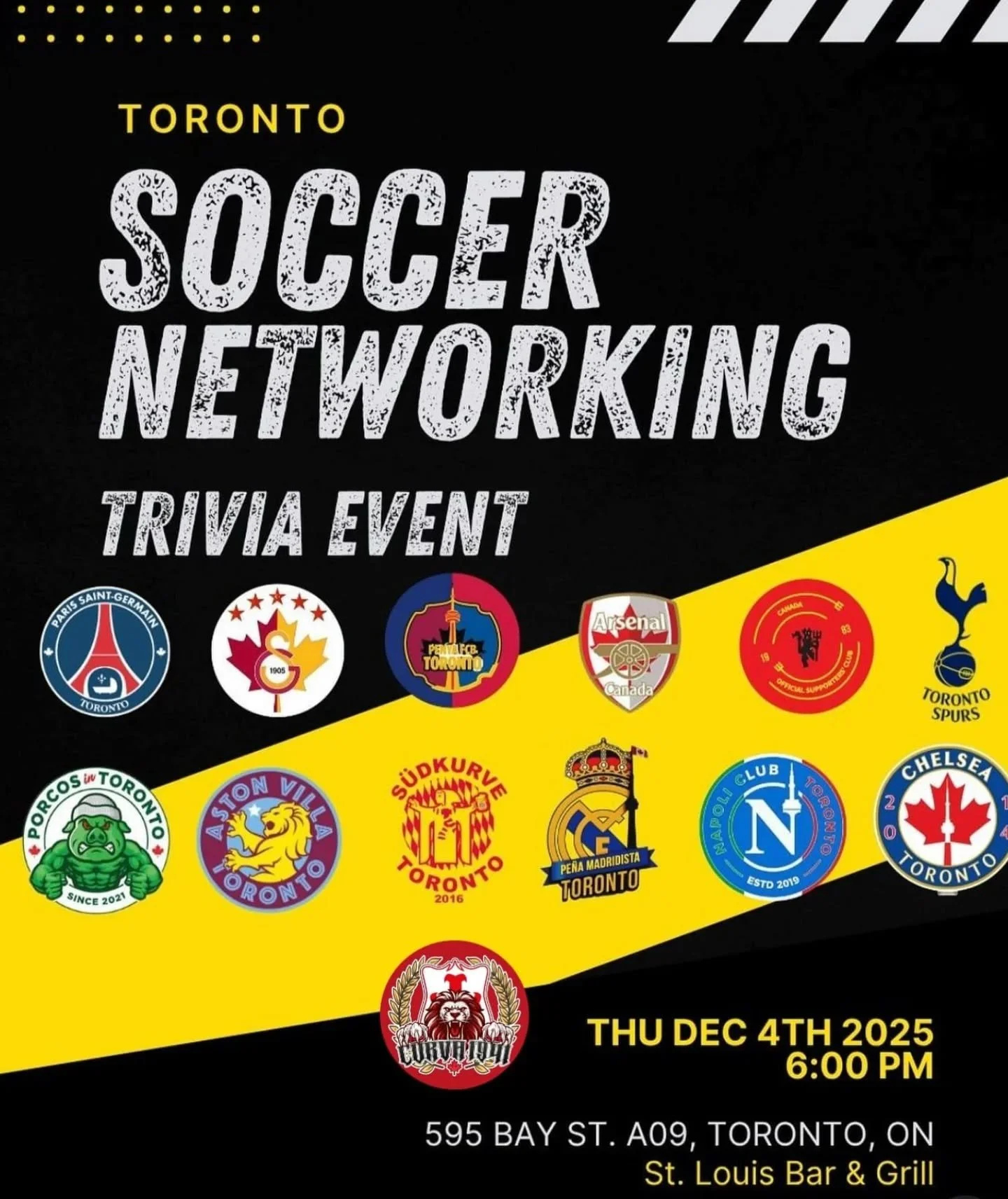 Networking (and some banter maybe) 😉
Do join all the supporters clubs in Toronto for a night of great conversations 🍻

#SoccerNetworking #SoccerBusiness #FWC26