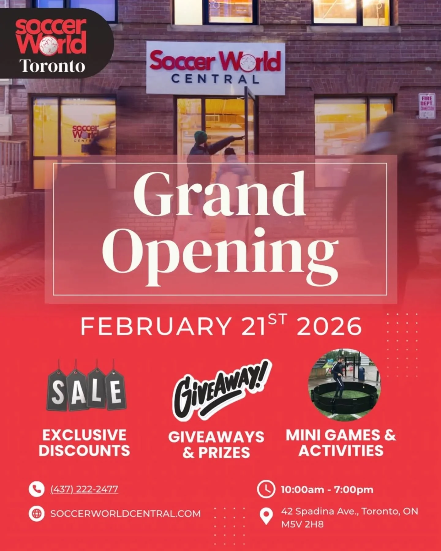 Calling all Arsenal fans in the GTA. Let's paint Soccerworld's new Toronto store red and white this Saturday. Enjoy some great discounts, giveaways, games and company. We will be there 11 am onwards 💪

#Giveaway #giveawaycontest #ArsenalCanada #Gunn