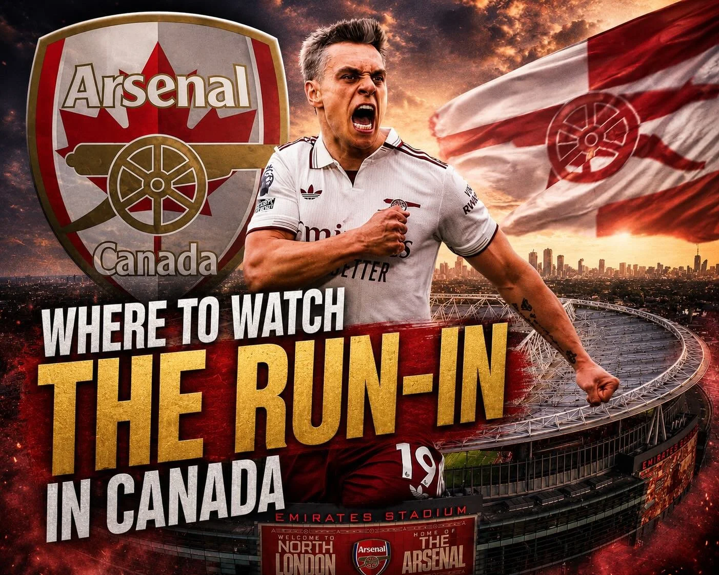 With two massive games left in the Premier League, and a Champions league final still to come, we need Arsenal pubs across Canada packed to the rafters to cheer the team on! 

Make sure to hit up your local branch and get involved! 

Head to the link