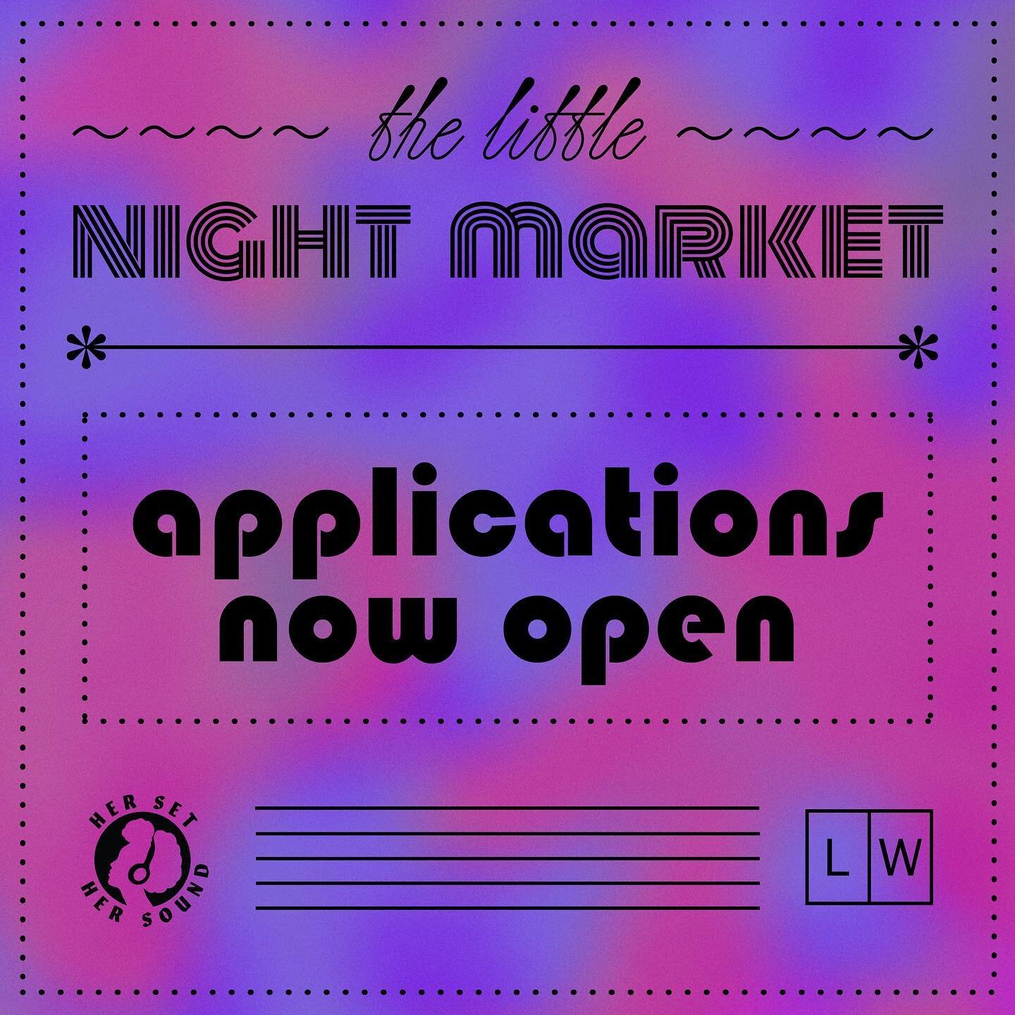 ✨Announcing The Little Night Market ✨ A collaborative music + maker series between us, @herset.hersound and @likewise.community 

We&rsquo;ll be hosting the event on the third Friday of the month, June-October 2023, from 6-10pm, at Likewise in Fayett