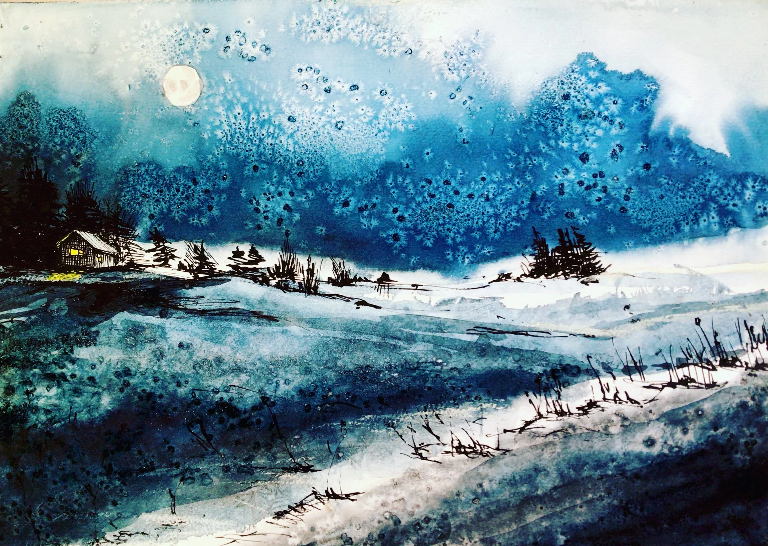 ‘Going Home’, ink on paper, A4, €250