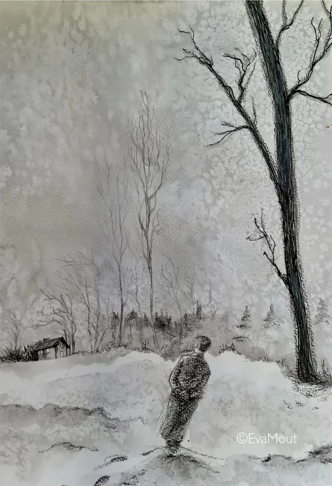 ‘Bleakscape’, ink on paper, A4, €300