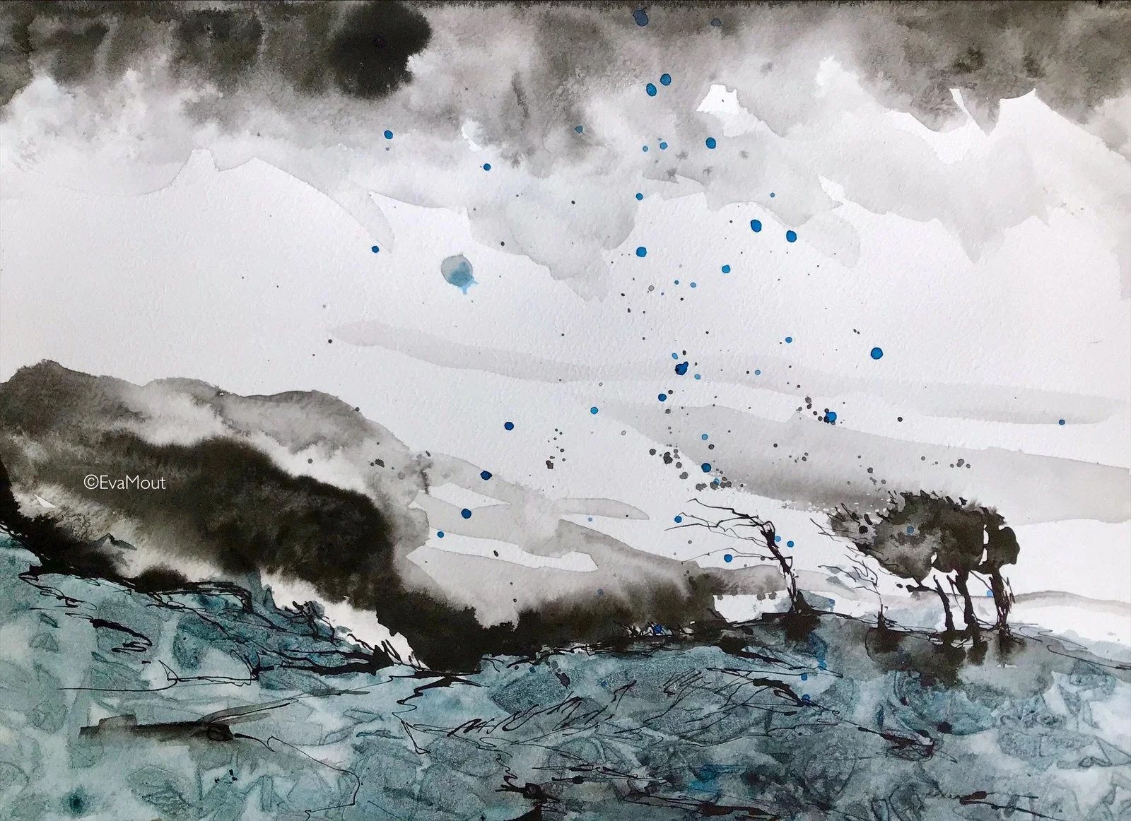 ‘Bleak Beauty 3’, ink on paper, A4, €250