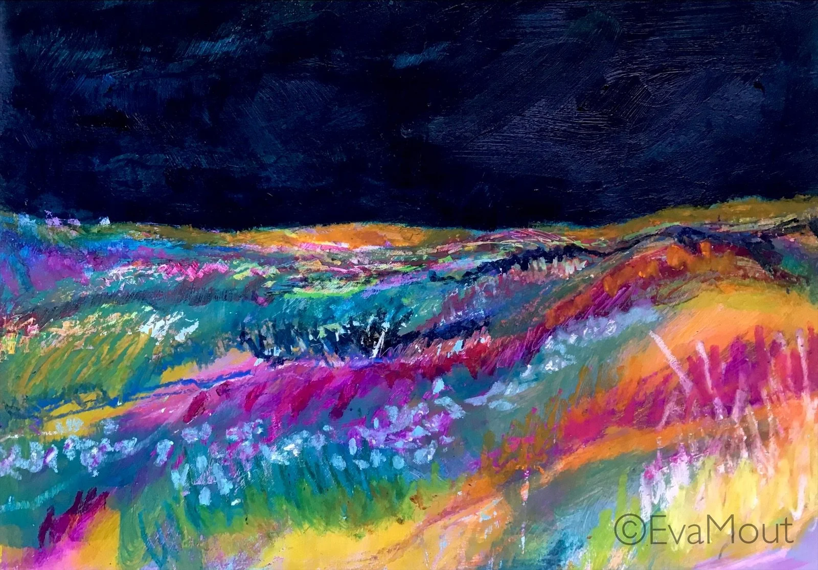 ‘Dreamy Landscape 3’, ink on paper, A4, SOLD