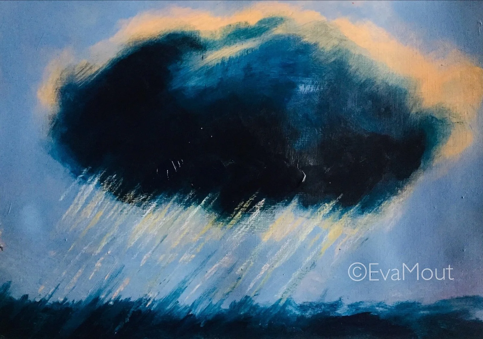 ‘Bulut’, acrylics and crayon on paper, A4, €240