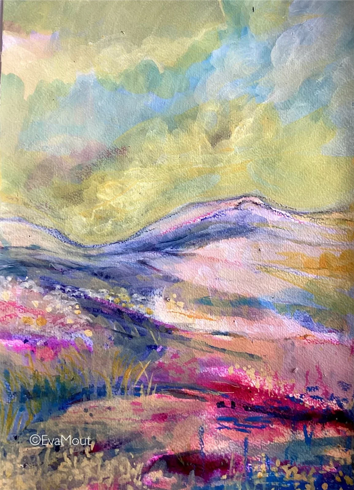 ‘Summer in my Head’, ink and crayon on paper, A4, €320