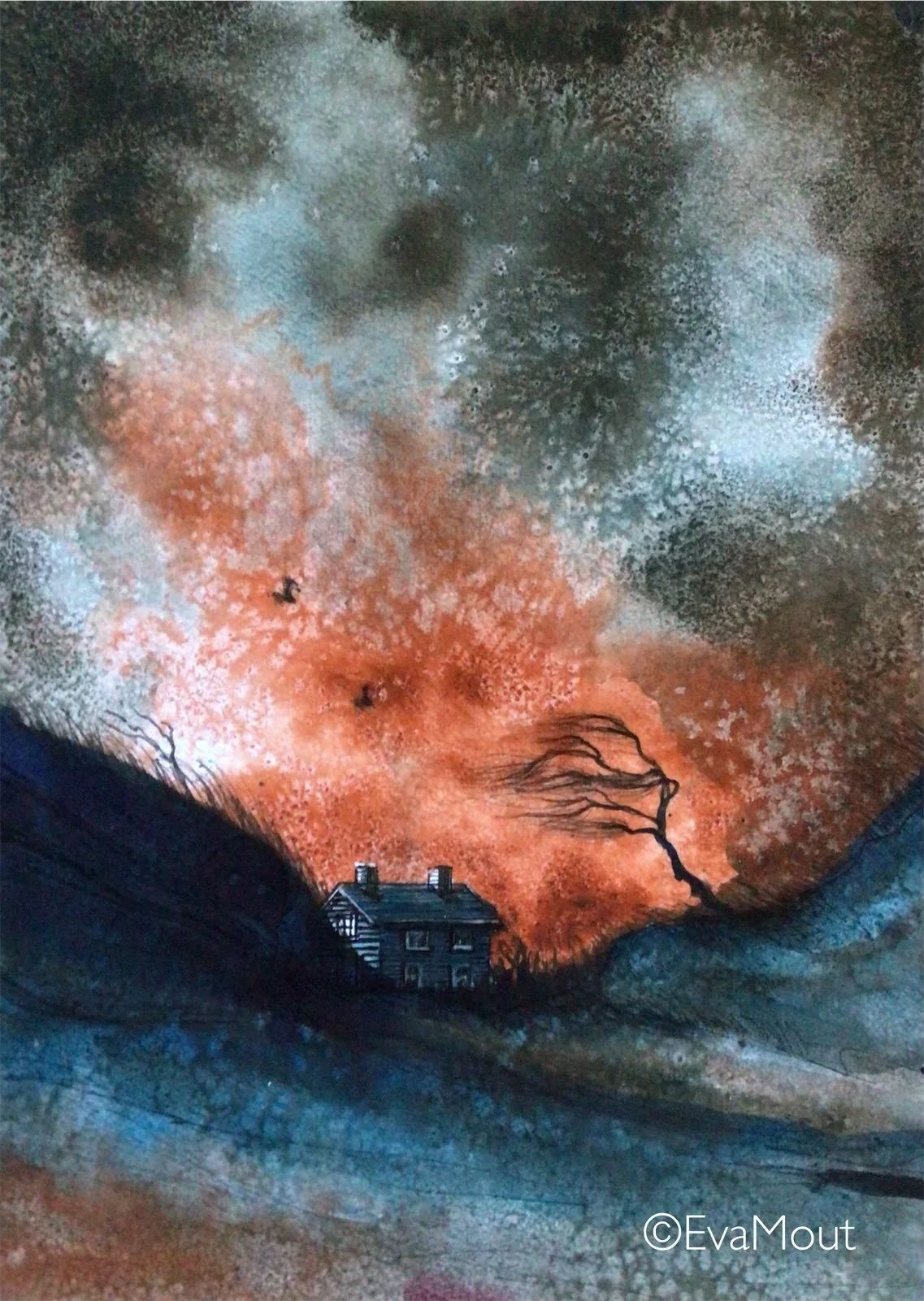 ‘Autumn’, ink on paper, A4, SOLD