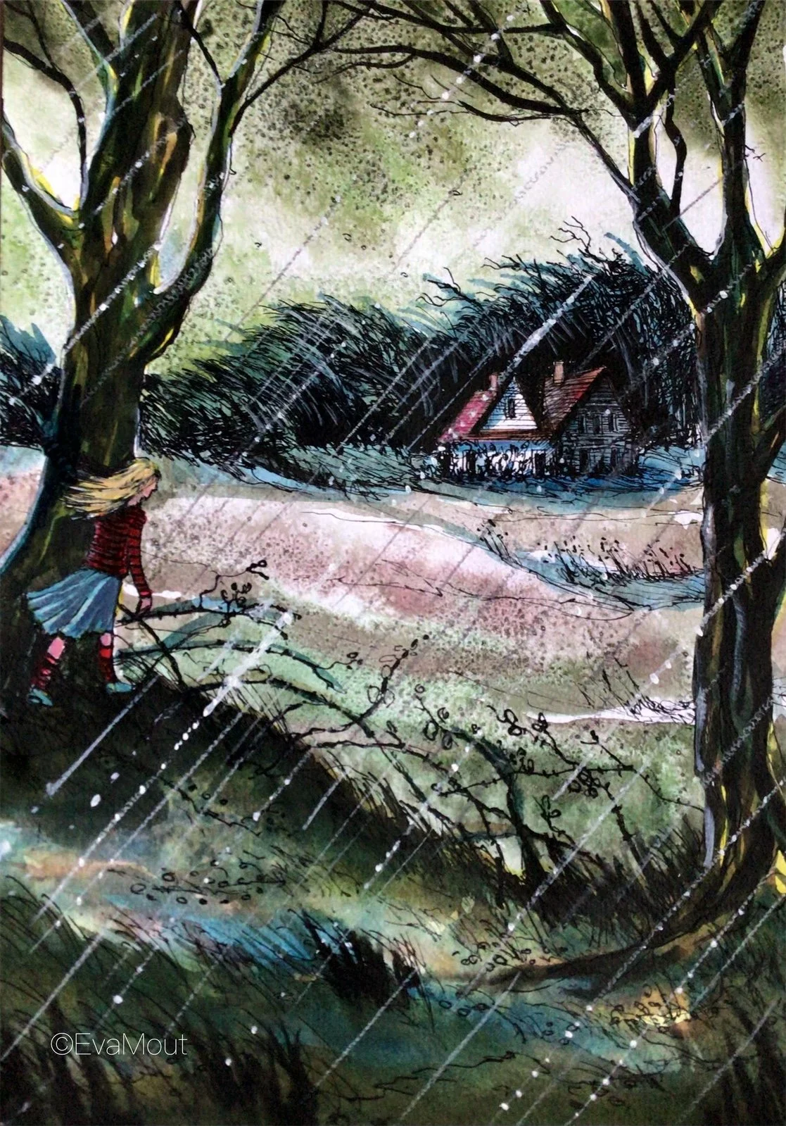 ‘Almost Home’, ink on paper, A4, €350