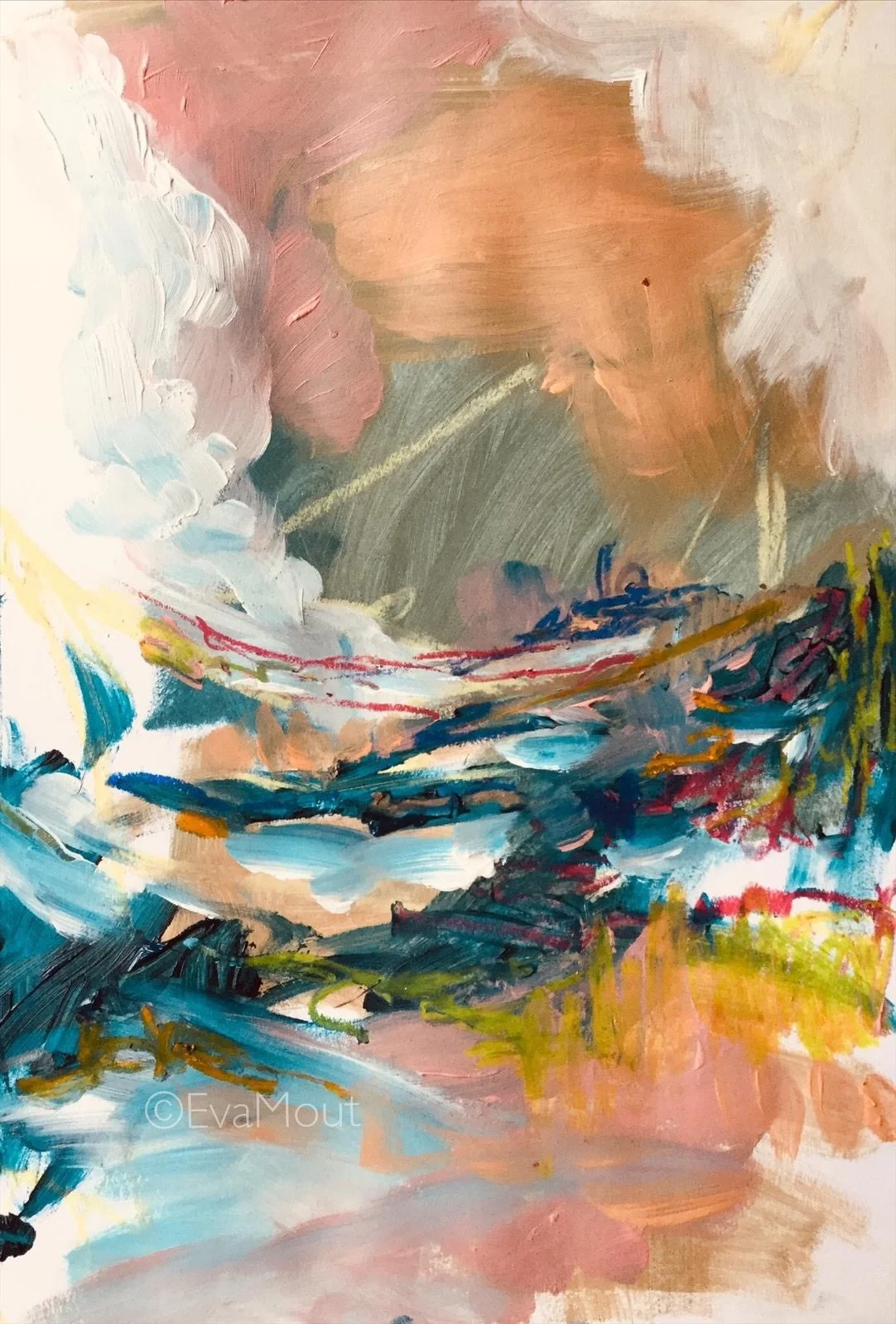 ‘Solitude in Storm’, ink and crayon on paper, A3, €370