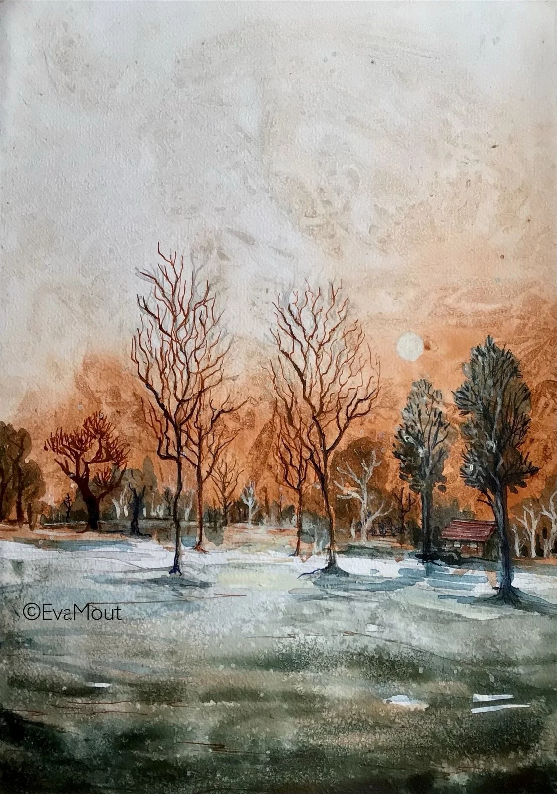 ‘Bleakscape 2’, ink on paper, A4, €300