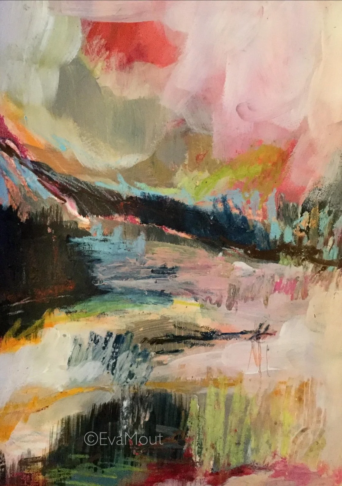 ‘Veluwe 2’, acrylics and crayon on paper, A3, €380