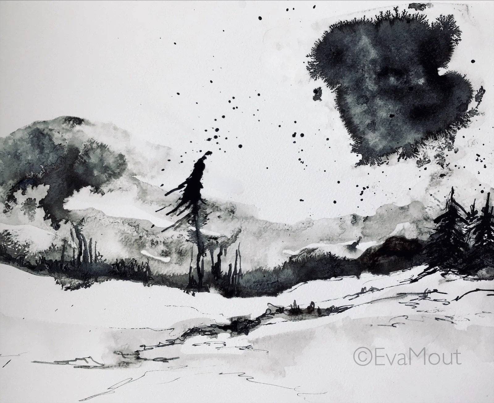 ‘Bleak Beauty‘, ink on paper, A4, €250