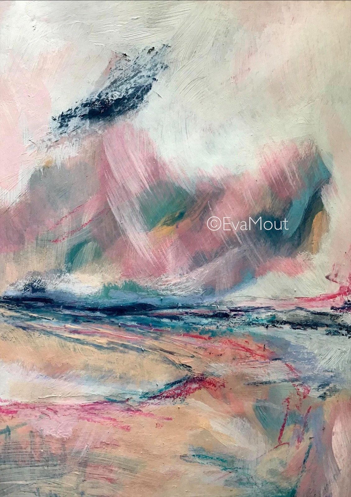 ‘Summer’s Day’, acrylics and crayon on paper, A4, €380