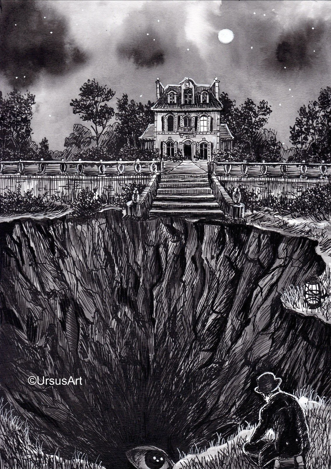 ''A Gentleman's Descent'', ink on paper, A4, €360