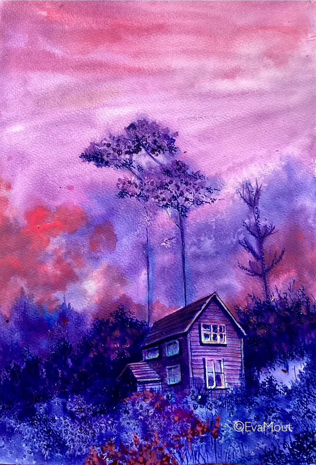 ‘Forest Evening’
Ink on paper, A4, SOLD