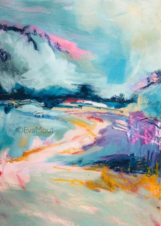 ‘Summer’s Day 2’, acrylics and crayon on paper, A3, €350