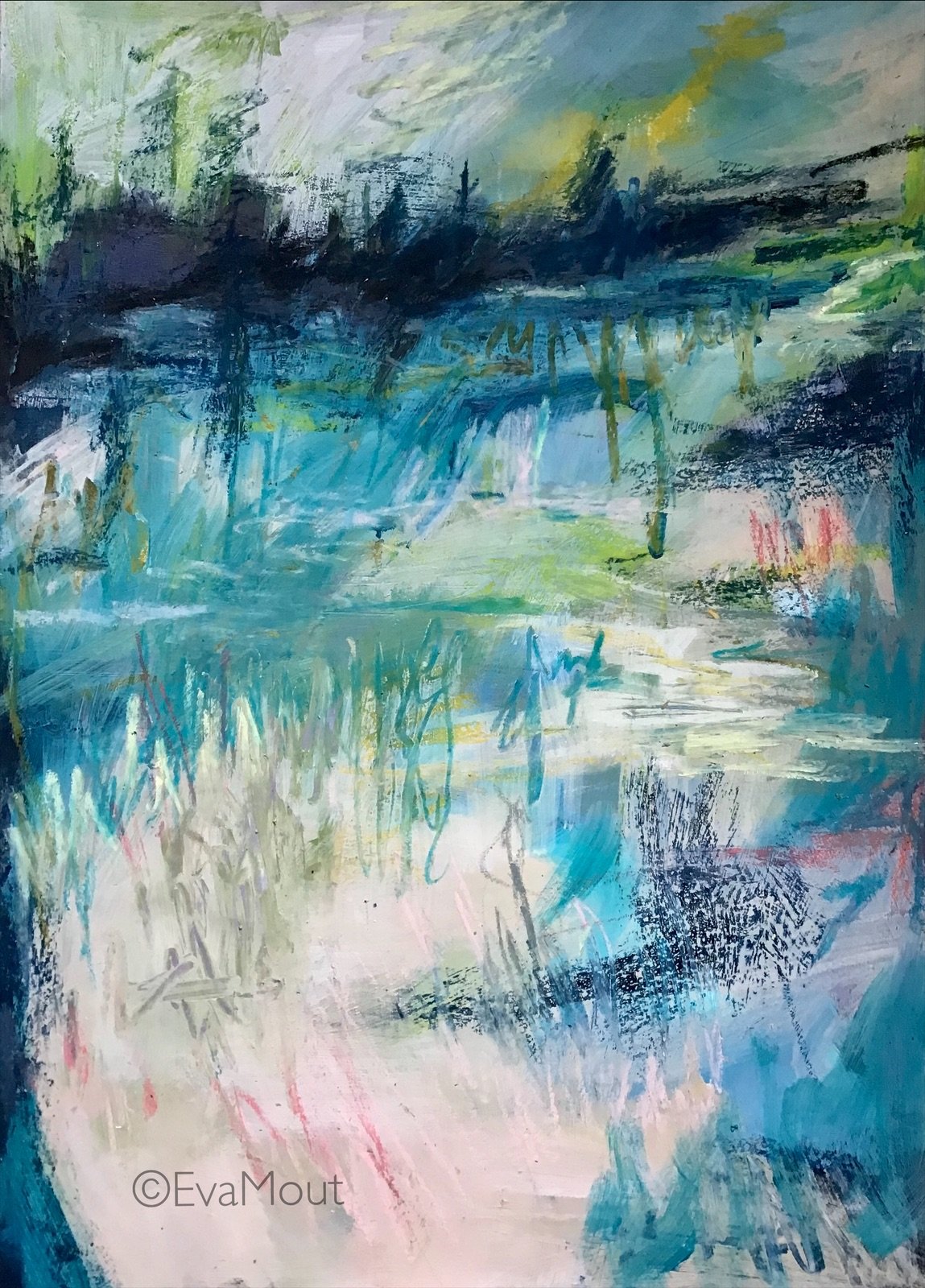 ‘Dutch Wetlands’
Ink and crayon on paper, A3, €350