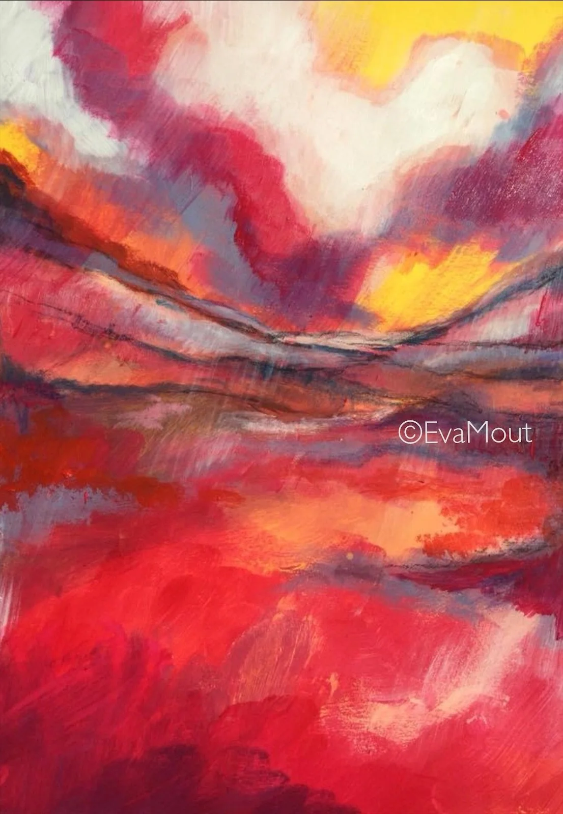 ‘Love on the Moors’, acrylics and crayon on paper, A4, €350