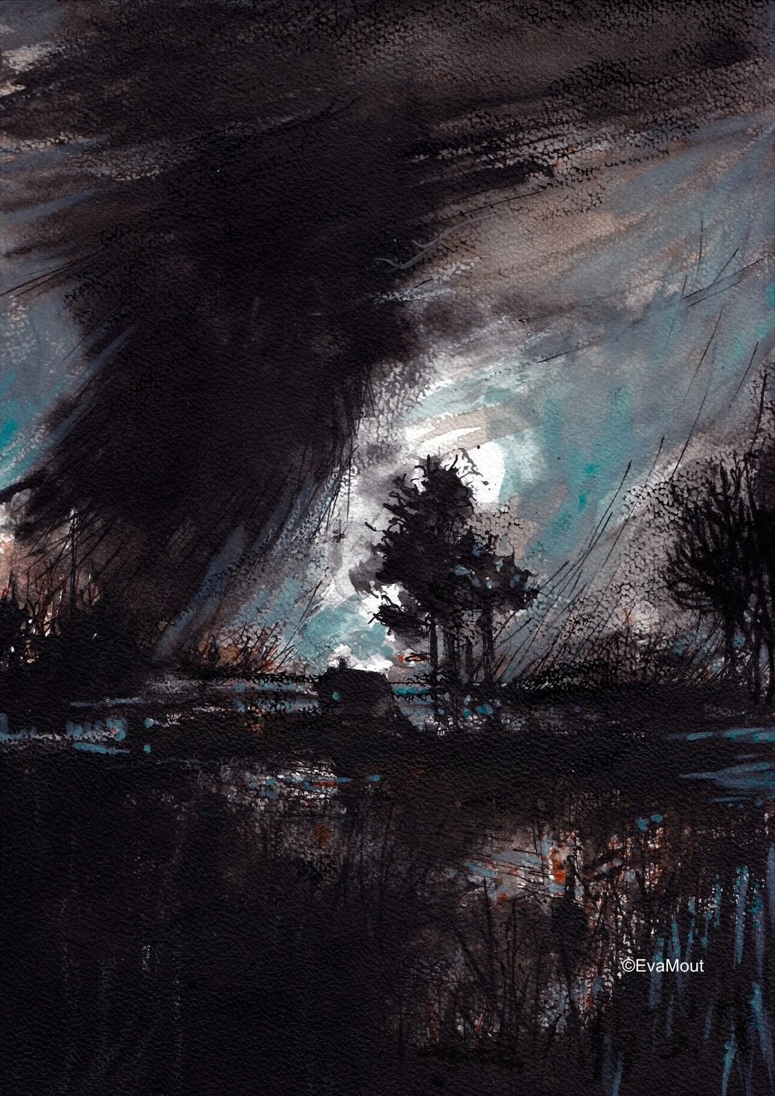 ‘Solitude’, ink on paper, A4, €350