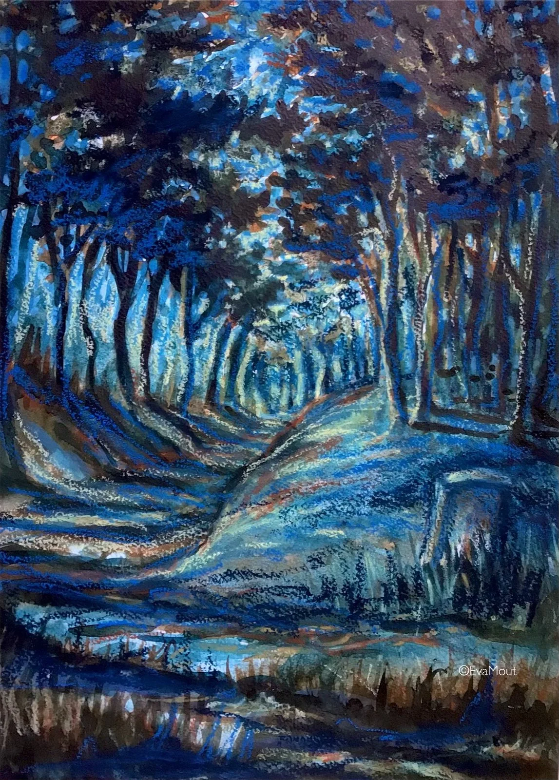 ‘Tranquility’, ink and crayon on paper, A4, €250