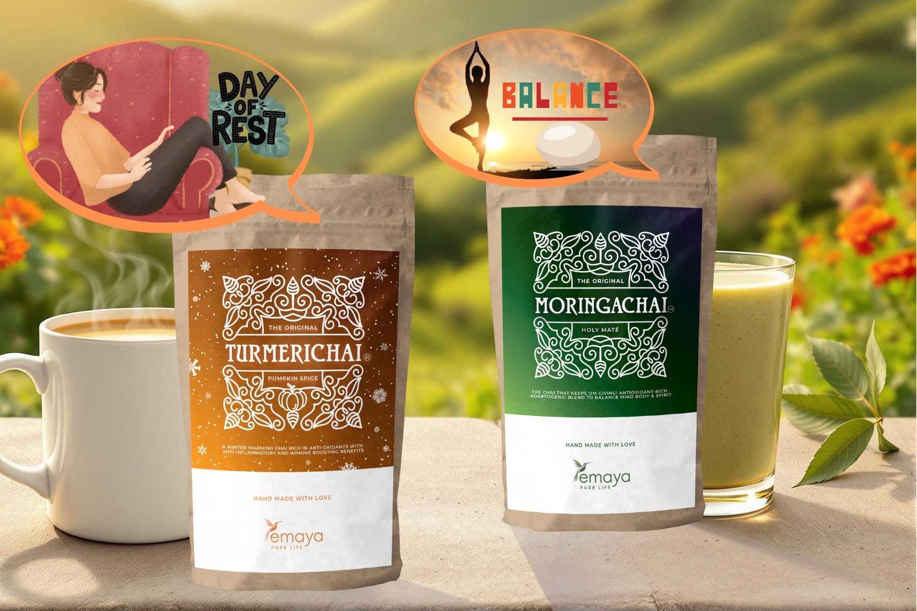 Product of the Month: MoringaChai™ Holy Maté & TURMERIChai® Pumpkin Spice Duo (2 x 50g Bundle)