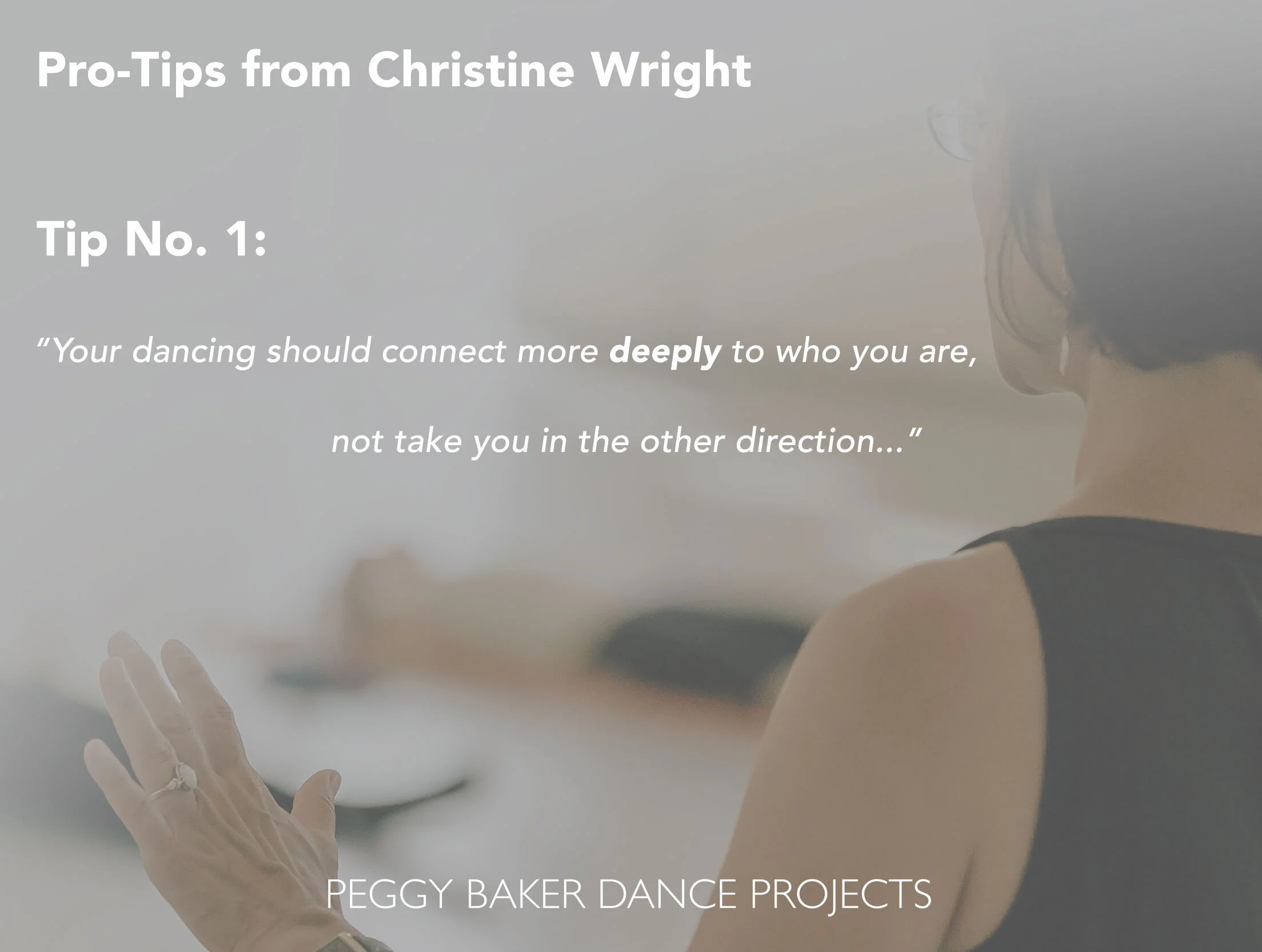 Christine Wright's Pro-Tips for Dancers and Instructors