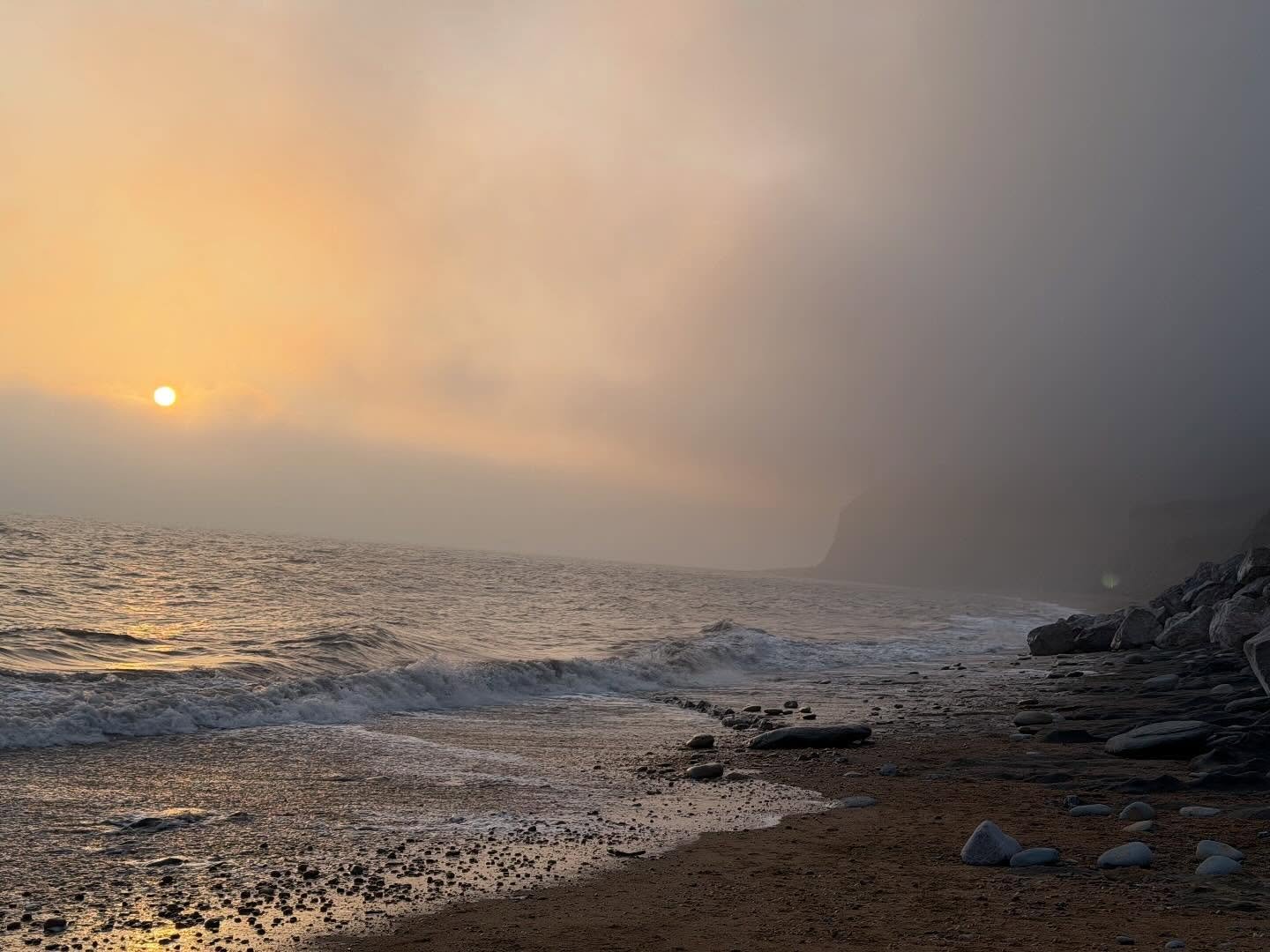 Beautiful light at Seatown Beach this evening &hearts;️