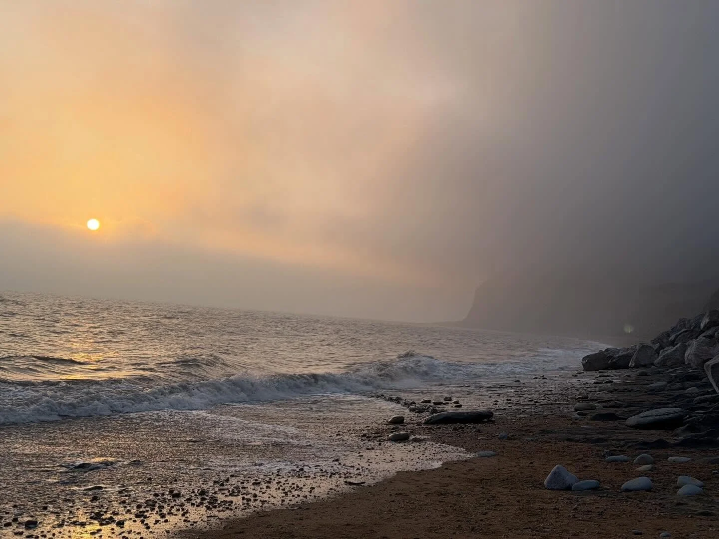 Beautiful light at Seatown Beach this evening &hearts;️