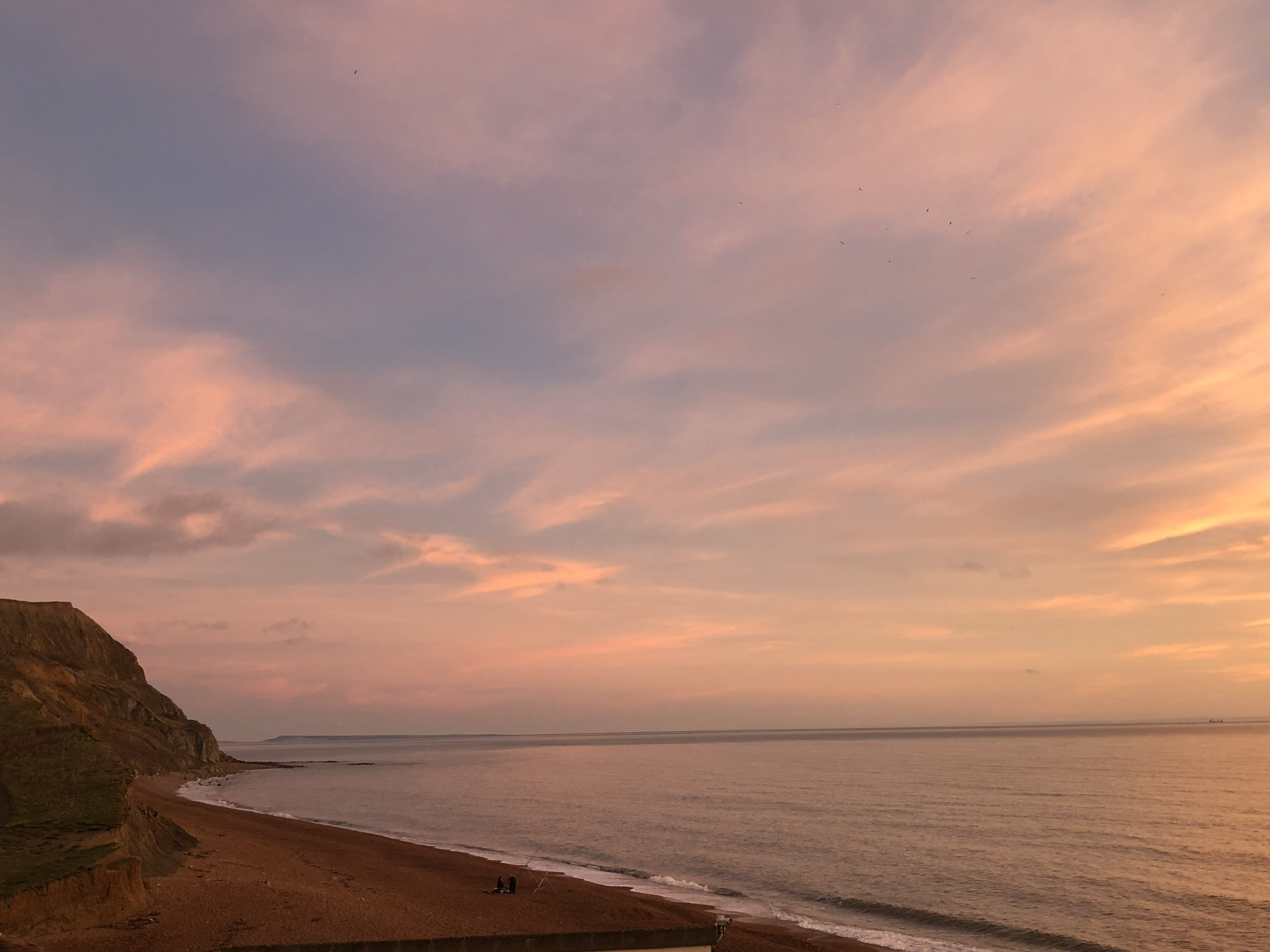 jurassic coast at sunset