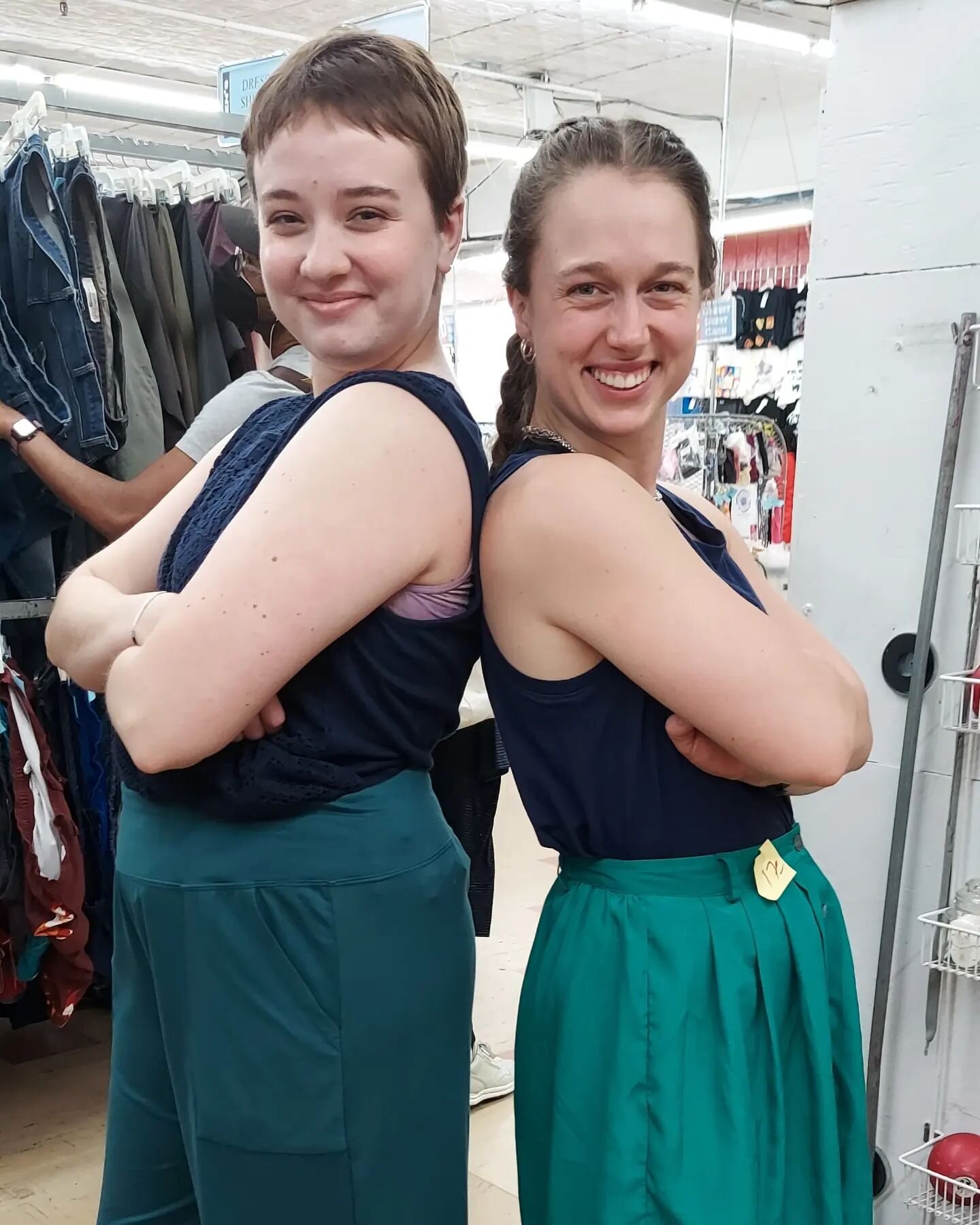 One of the cool things we do as a company is go thrift shopping for costumes! It's fun, environmentally conscious, lets everyone get a costume that's comfortable for them and saves some money! 
.
.
.
#dancecreatives #choreographyprocess #choreography