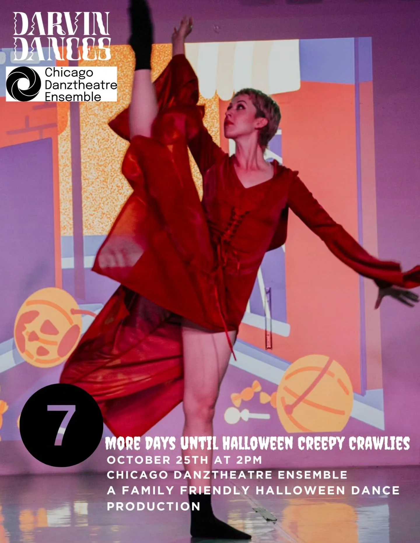 7 more days until the Creepy Crawlies rule the land - have you bought your 🎟 yet?
.
.
.
#chicagokidsdance #chicagohalloween #chicagokids #hornerparkneighbors #albanyparkchicago #andersonvillechicago #uptownchicago #edgewater #thingstodoinchicago #ha