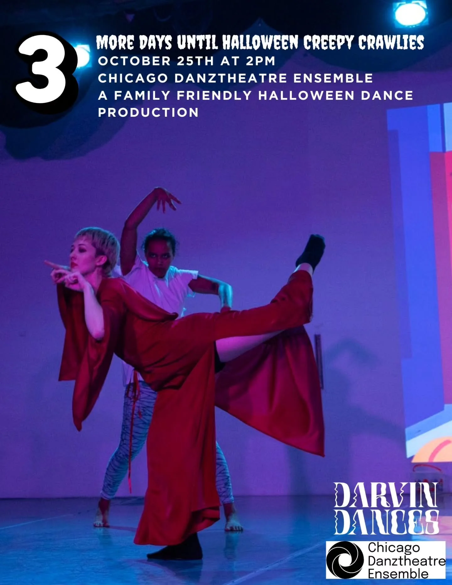 Who will win the Candy Stealing Battle? The Jazzy Vampires or the Modern Dancing Mummies? Find out on October 25th at 2pm!
.
.
.
📸 Shannen Slater 
.
.
.
#communitydance #chicagochoreographers #chicagohalloween #chicagodanztheatreensemble #chicagodan