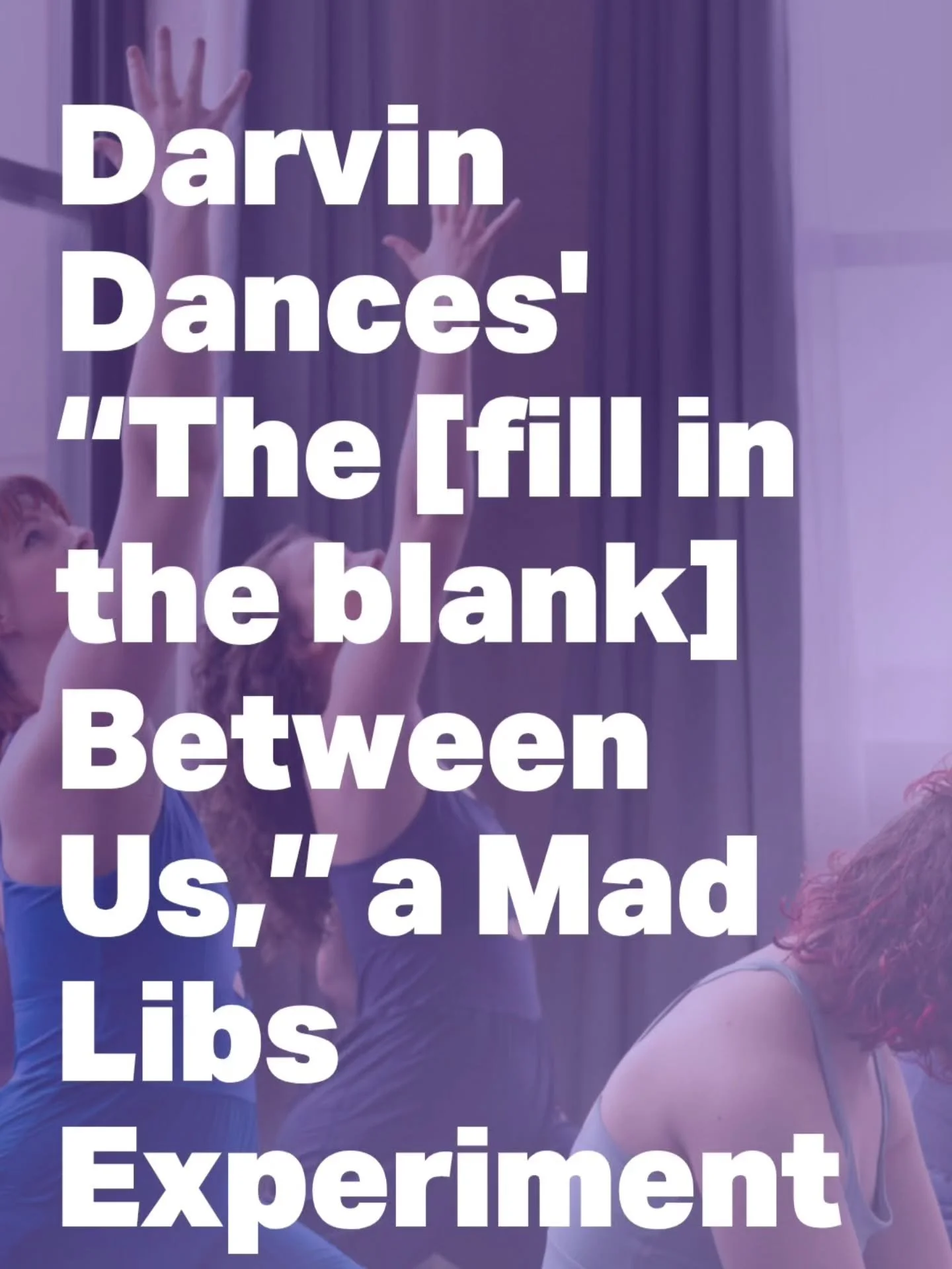 What a wonderful review from See Chicago Dance! Did you miss "The (fill in the blank) Between Us"? Don't worry, you'll have three more opportunities to see "Take A Chance" and "The Choreographic Mad Lib" this summer, sta