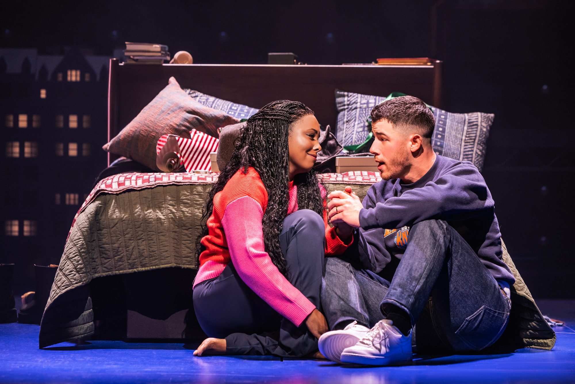 Adrienne Warren and Nick Jonas in The Last Five Years