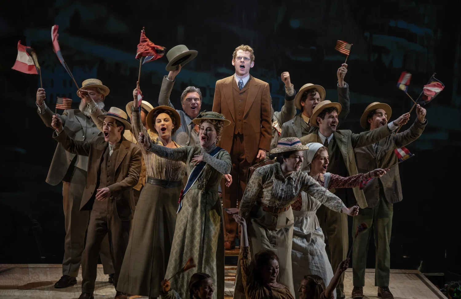 Max Chernin and company in the Parade national tour