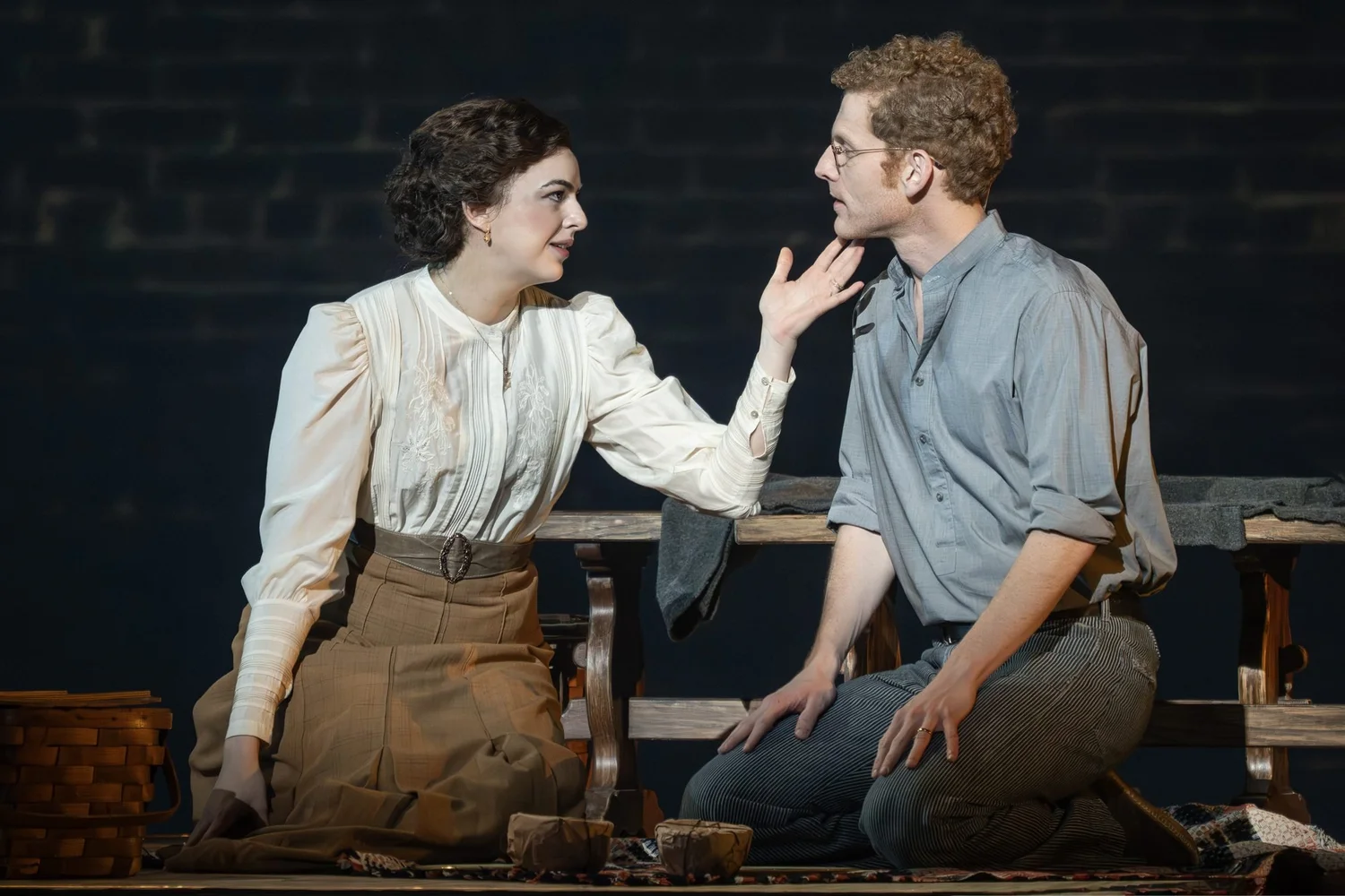 Talia Suskauer and Max Chernin in the Parade national tour